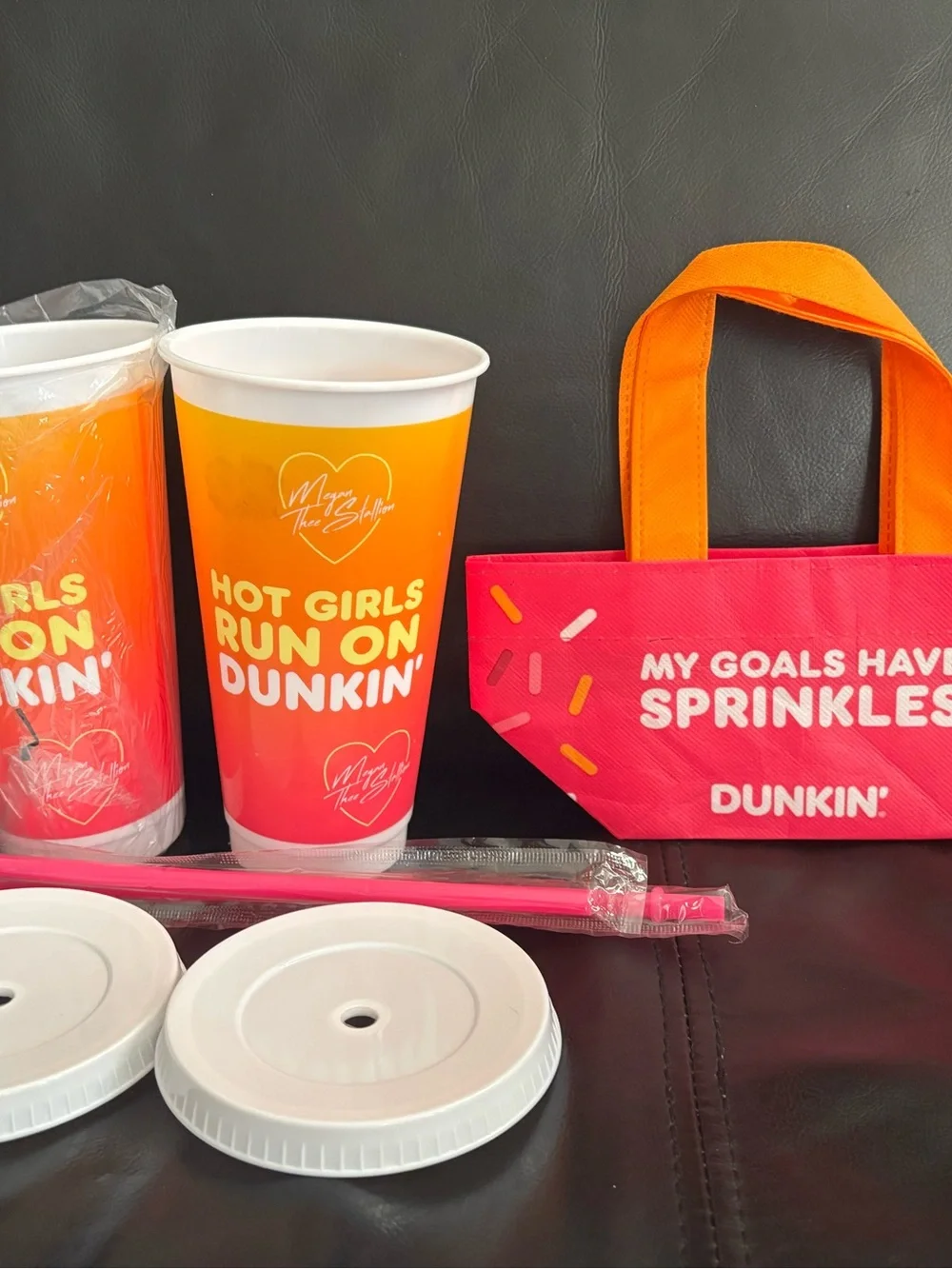 Megan Thee Stallion Pink Party Straws